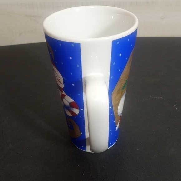 SET of Two Tall Christmas Coffee or Hot Chocolate Mugs 16oz - Picture 6 of 12